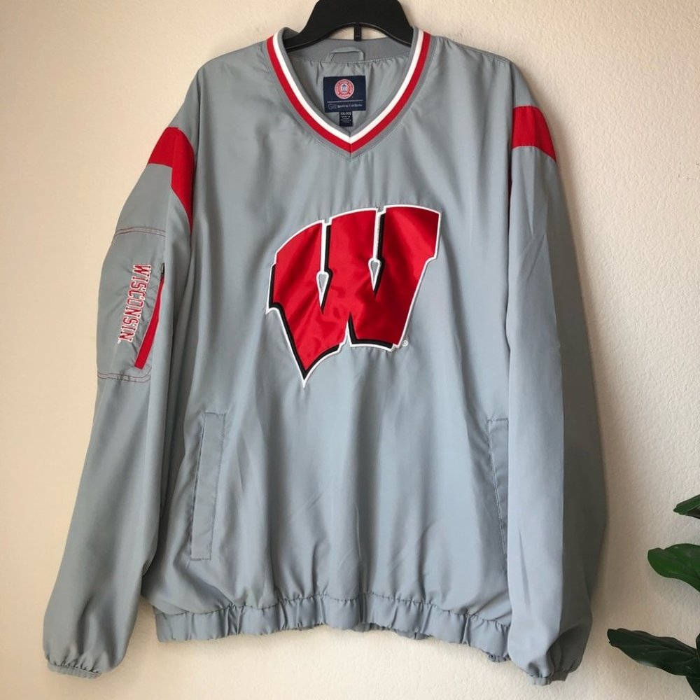 Wisconsin Badgers Game Day Windbreaker Crewneck 2X
